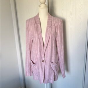 Women's Pink Pinstripe Blazer